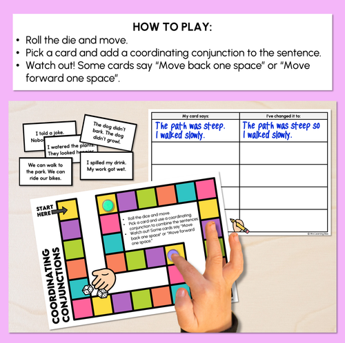 Resource preview 2 for Coordinating Conjunctions Board Game