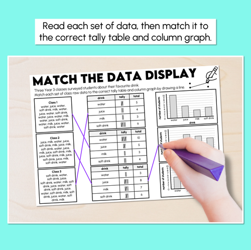 Resource preview 2 for Read & Match the Data Display - Reading Data Worksheets