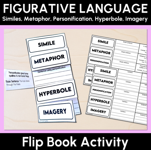 Resource preview 1 for Figurative Language Flip Book Activity
