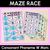 1 for Consonant Phoneme W Words Maze Race - Consonant W Words Mats