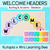 1 for WELCOME BUNTING & ACCENTS- The Kutopia Collection - Rainbow