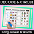 6 for Trace, Decode & Circle - Long Vowel Words - Decodable Word Mats Bundle