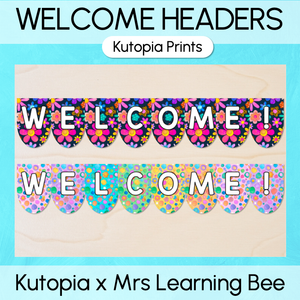 WELCOME BUNTING & ACCENTS - The Kutopia Collection - Kutopia Prints