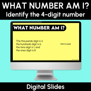 What Number Am I? – 4-Digit Number Digital Slides