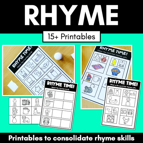 Resource preview 1 for Rhyme Printables - Phonological Awareness Activities