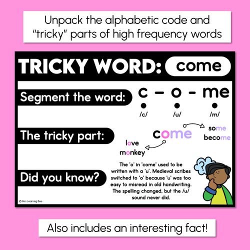 Resource preview 2 for High Frequency Heart Word Posters SET 3- WORDS WITH TRICKY SPELLINGS