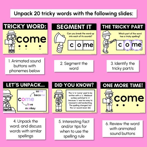 Resource preview 2 for High Frequency Heart Word Lessons SET 3-  WORDS WITH TRICKY SPELLINGS