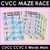 1 for CVCC CCVC Words Maze Race - CVCC E Words Mats