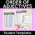 1 for Order of Adjectives – Student Templates