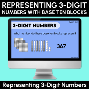Representing 3-Digit Numbers with Base Ten Blocks - Teaching Slides