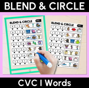Blend & Circle - CVC I Words Blending Mats