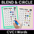 2 for Blend & Circle - CVC CVCC CCVC Words Blending Mats Bundle
