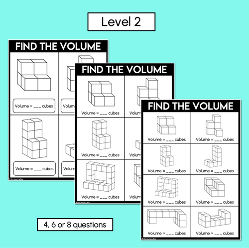 Resource preview 3 for Find the Volume – Composite Figures (2 Levels)
