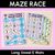 1 for Long Vowel E Words Maze Race - Long Vowel E Words Mats