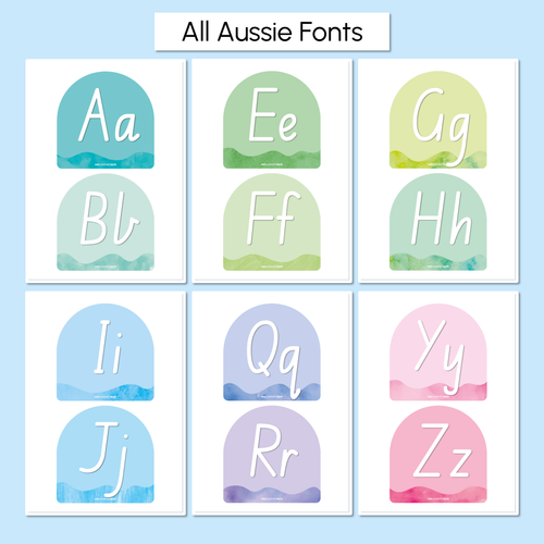Resource preview 3 for Alphabet Toppers -  Sea of Wonder Collection - Calming Classroom Decor