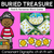 1 for Real and Nonsense Consonant Digraphs CH SH TH WH Words - Phonics Game - BURIED TREASURE