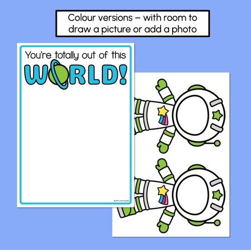 Resource preview 2 for You Are Out Of This World Astronaut - Pun Craft for Mother's Day or Father's Day