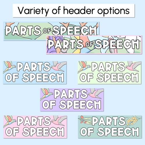 Resource preview 5 for PARTS OF SPEECH POSTERS - The Brentos Collection