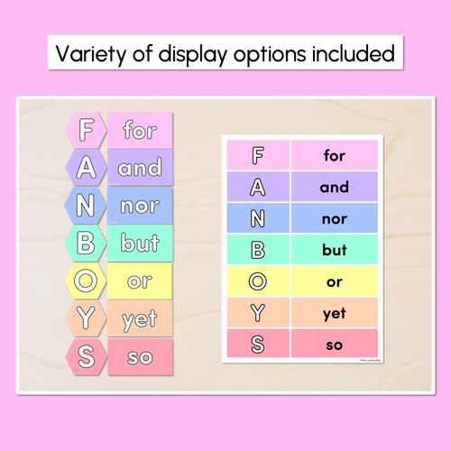 Resource preview 2 for FANBOYS Poster Displays for Coordinating Conjunctions