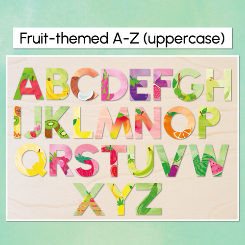 Resource preview 2 for Uppercase & Lowercase Alphabet Lettering - The Tutti Frutti Collection - Colourful Classroom Decor