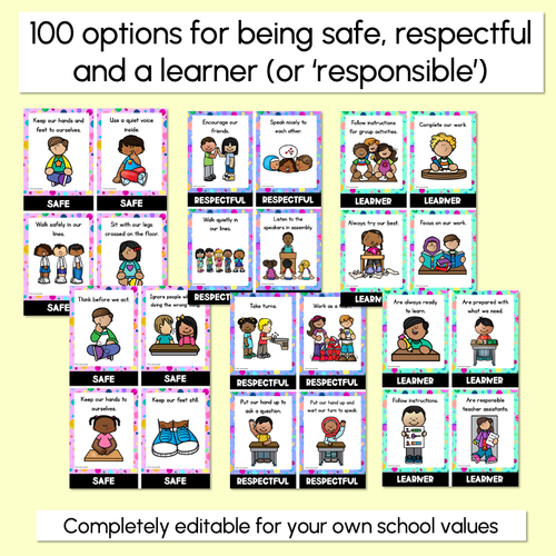 Resource preview 2 for Positive Behaviour for Learning Posters - The Kasey Rainbow Collection