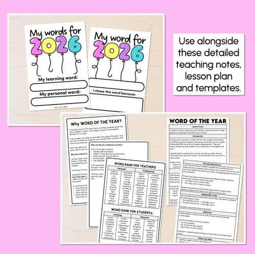 Resource preview 5 for Word of the Year - Teaching Slides - Student Reflection and Goal-Setting