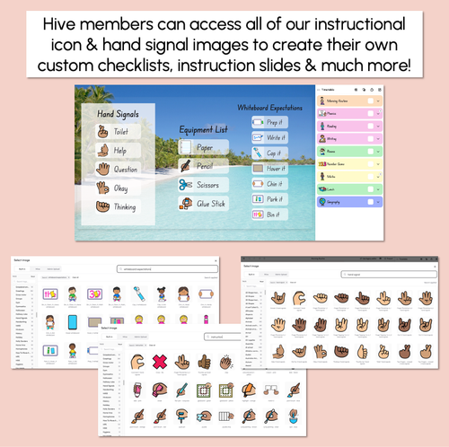 Resource preview 5 for Hand Signals - Editable Neutral Templates - Instructional Signs