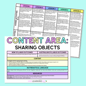 Sharing Objects - Kindergarten/Foundation Program