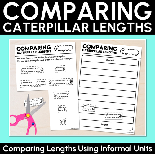 Resource preview 1 for Comparing Lengths Using Informal Units - Comparing Caterpillar Lengths Activity