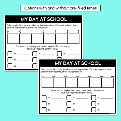 Resource preview 3 for My Day at School – Duration Activity
