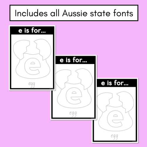 Resource preview 3 for Beginning Sound Crafts - LOWERCASE Letter E - E is for Egg