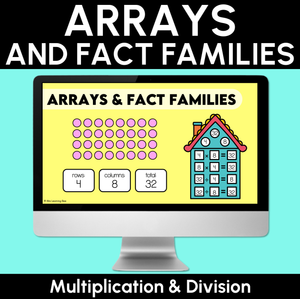 Multiplication & Division - Arrays & Fact Families - Digital Slides