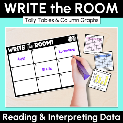 Resource preview 1 for Write the Room - Reading & Interpreting Data (Tally Tables & Column Graphs)