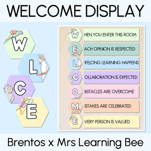 WELCOME ACROSTIC DOOR DISPLAY - The Brentos Collection