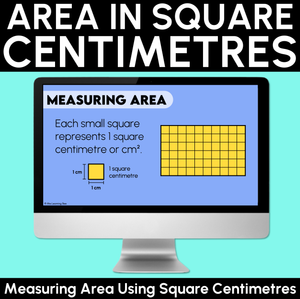 Measuring Area Using Square Centimetres – Digital Slides