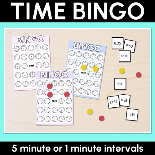 Resource preview 1 for Time Bingo - Reading Time Bingo Boards