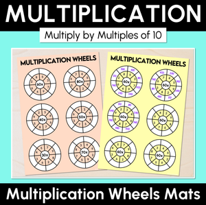 Multiplication Wheels Mats - Multiply by Multiples of 10