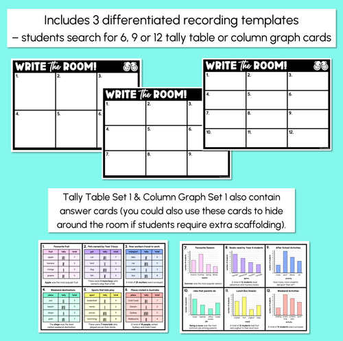 Resource preview 3 for Write the Room - Reading & Interpreting Data (Tally Tables & Column Graphs)