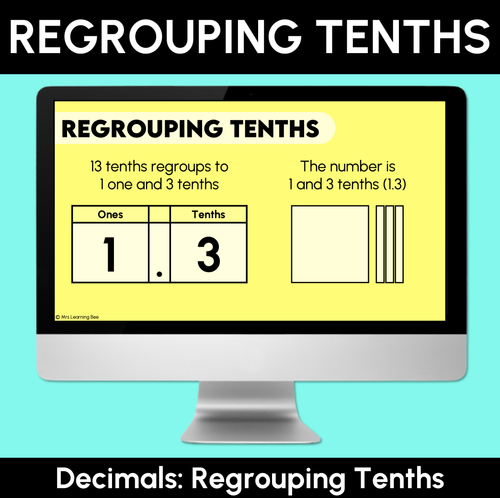 Resource preview 1 for Regrouping Tenths - Decimals Digital Slides