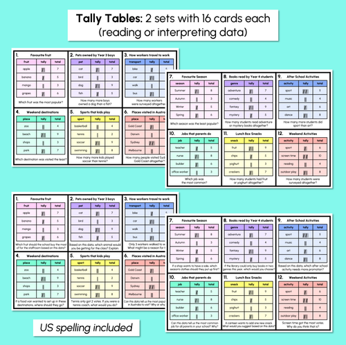 Resource preview 4 for Write the Room - Reading & Interpreting Data (Tally Tables & Column Graphs)
