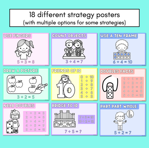 Resource preview 2 for Addition Strategy Posters - Maths Strategies for Addition