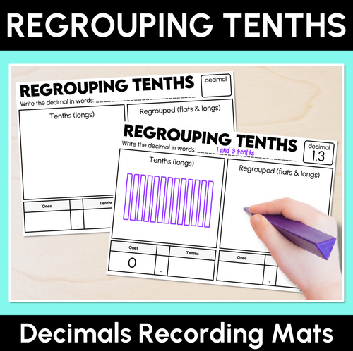Resource preview 1 for Regrouping Tenths - Decimals Recording Mats