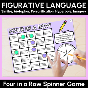 Figurative Language - Four in a Row Spinner Game