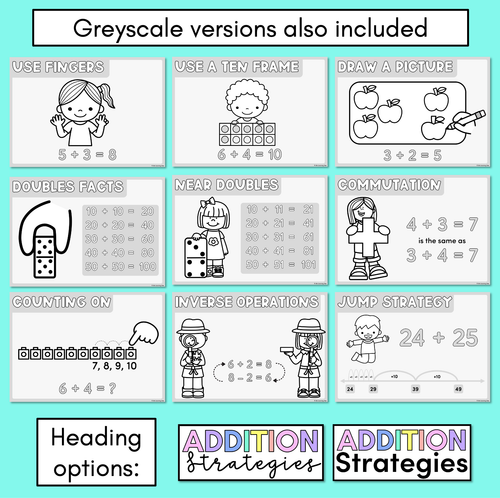 Resource preview 4 for Addition Strategy Posters - Maths Strategies for Addition