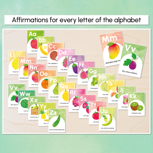 Resource preview 2 for Alphabet Affirmation Posters - The Tutti Frutti Collection - Colourful Classroom Decor