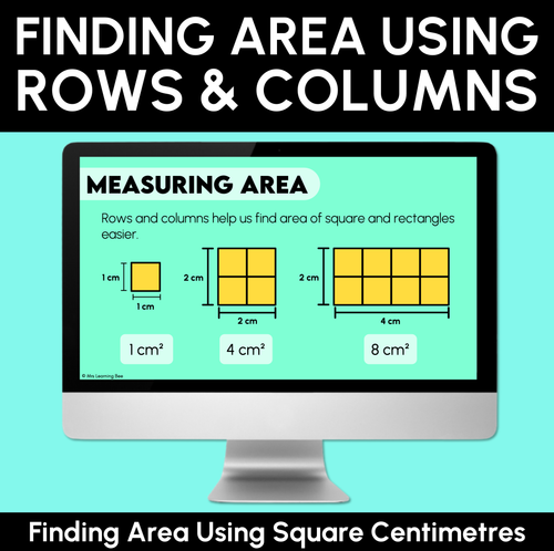 Resource preview 1 for Finding Area Using Rows & Columns - Digital Slides