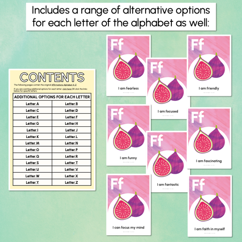 Resource preview 3 for Alphabet Affirmation Posters - The Tutti Frutti Collection - Colourful Classroom Decor