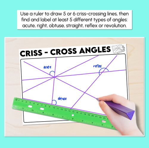 Resource preview 2 for Criss-Cross Angles Activity - Types of Angles