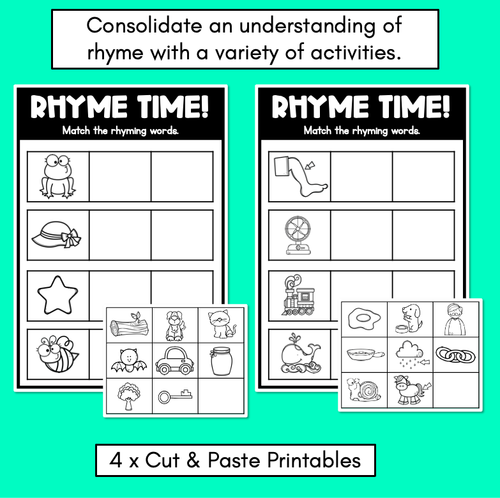 Resource preview 2 for Rhyme Printables - Phonological Awareness Activities