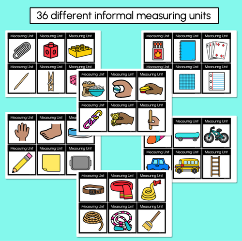 Resource preview 4 for Measuring Length - Open-ended Matching Cards for Informal Units
